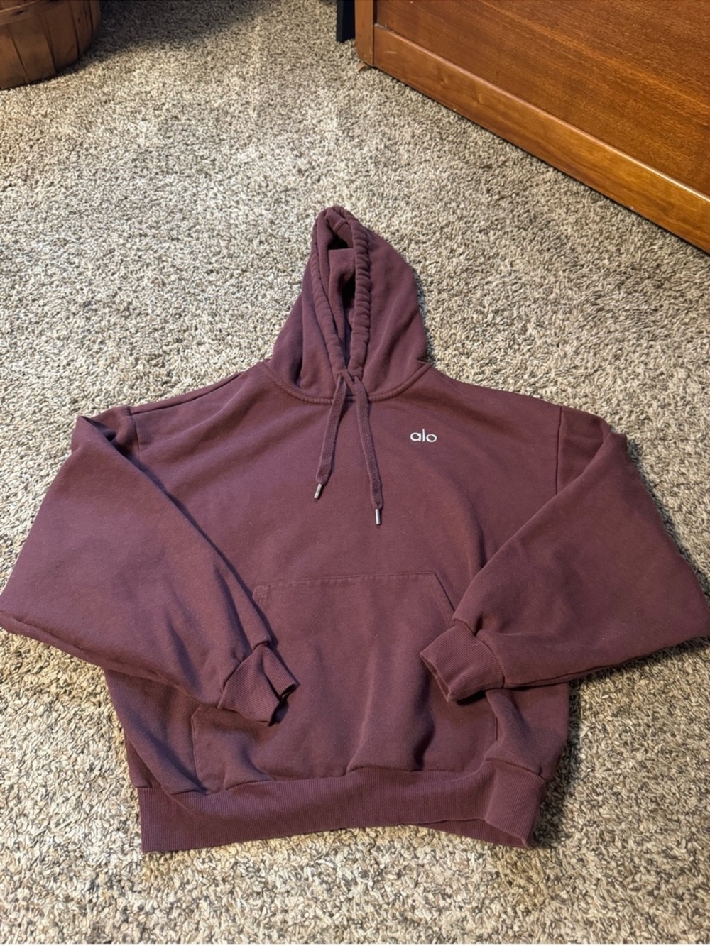ALO Yoga Women’s Pullover Hoodie in Deep Burgundy